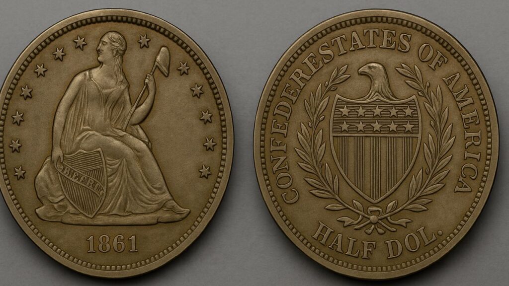The 1861 Confederate Half Dollar: Only Four Known – Can You Identify This Rare Coin?"